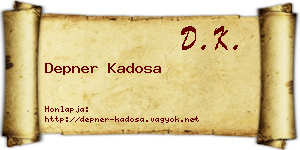 Depner Kadosa névjegykártya